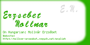 erzsebet mollnar business card